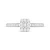 Thumbnail Image 3 of Emerald-Cut Diamond Halo Engagement Ring 1/2 ct tw 14K White Gold