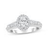 Thumbnail Image 1 of Now + Forever Oval-Cut Diamond Halo Engagement Ring 1 ct tw 14K White Gold