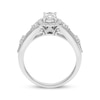 Thumbnail Image 2 of Oval-Cut Diamond Halo Engagement Ring 1 ct tw 14K White Gold