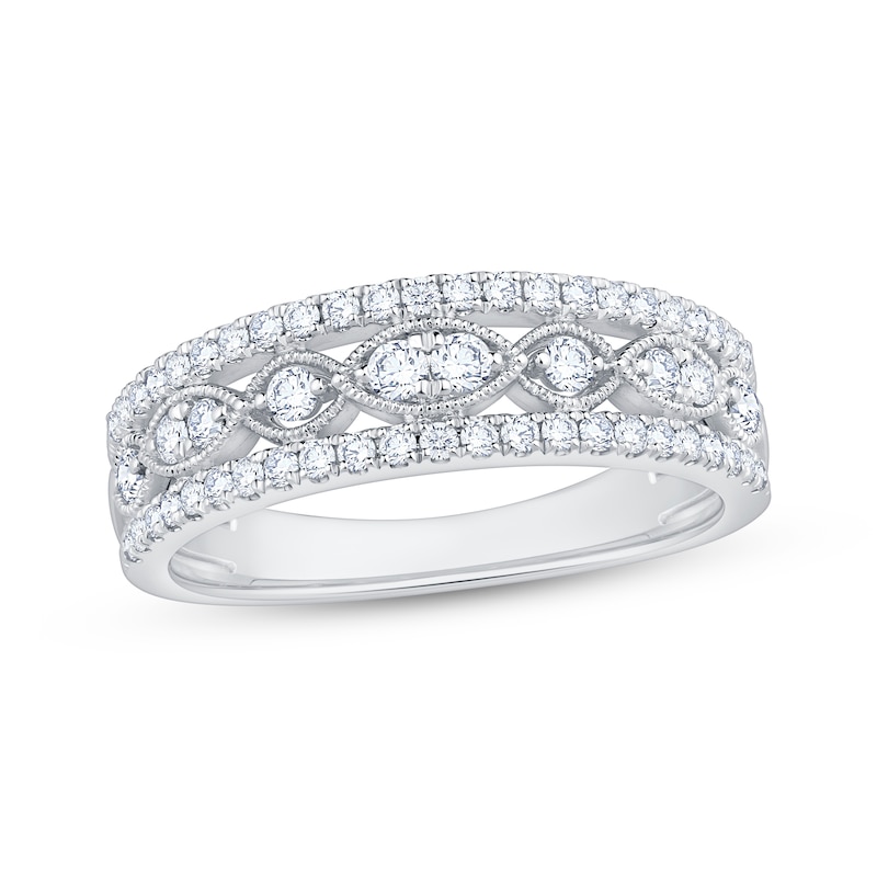 Main Image 1 of Diamond Anniversary Ring 1/2 ct tw 14K White Gold