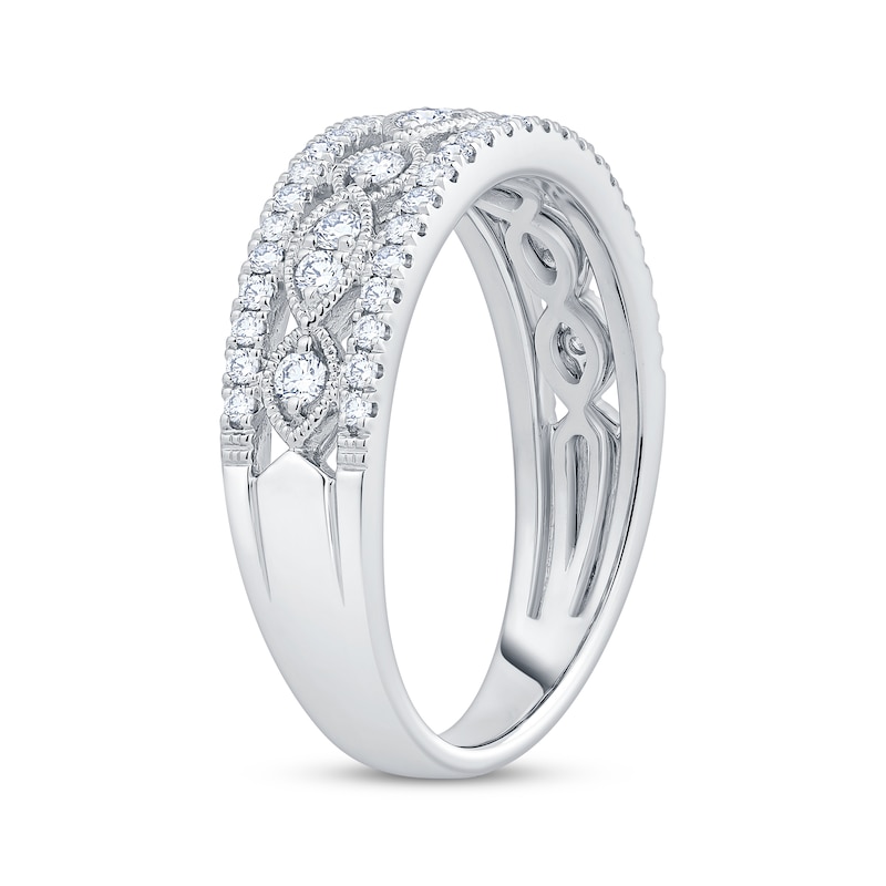 Main Image 2 of Diamond Anniversary Ring 1/2 ct tw 14K White Gold