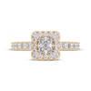 Thumbnail Image 3 of Lab-Grown Diamonds by KAY Princess-Cut Halo Engagement Ring 2 ct tw 14K Yellow Gold