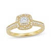 Thumbnail Image 1 of Princess-Cut Diamond Vintage-Style Engagement Ring 1/2 ct tw 14K Yellow Gold