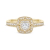 Thumbnail Image 3 of Princess-Cut Diamond Vintage-Style Engagement Ring 1/2 ct tw 14K Yellow Gold