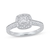 Thumbnail Image 1 of Princess-Cut Diamond Vintage-Style Engagement Ring 1/2 ct tw 14K White Gold