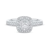 Thumbnail Image 3 of Princess-Cut Diamond Vintage-Style Engagement Ring 1/2 ct tw 14K White Gold