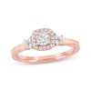 Thumbnail Image 1 of Round-Cut Diamond Double Halo Engagement Ring 3/4 ct tw 14K Rose Gold