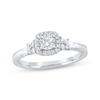 Thumbnail Image 1 of Round-Cut Diamond Double Halo Engagement Ring 3/4 ct tw 14K White Gold