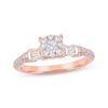 Thumbnail Image 0 of Round-Cut Diamond Halo Engagement Ring 3/4 ct tw 14K Rose Gold