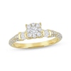 Thumbnail Image 1 of Round-Cut Diamond Halo Engagement Ring 3/4 ct tw 14K Yellow Gold