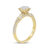 Thumbnail Image 2 of Round-Cut Diamond Halo Engagement Ring 3/4 ct tw 14K Yellow Gold