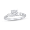 Thumbnail Image 1 of Round-Cut Diamond Halo Engagement Ring 3/4 ct tw 14K White Gold