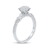 Thumbnail Image 2 of Round-Cut Diamond Halo Engagement Ring 3/4 ct tw 14K White Gold