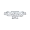 Thumbnail Image 3 of Round-Cut Diamond Halo Engagement Ring 3/4 ct tw 14K White Gold