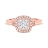 Thumbnail Image 3 of Now + Forever Round-Cut Diamond Halo Engagement Ring 3/4 ct tw 14K Rose Gold