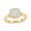 Thumbnail Image 0 of Round-Cut Diamond Halo Engagement Ring 3/4 ct tw 14K Yellow Gold