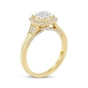 Thumbnail Image 1 of Round-Cut Diamond Halo Engagement Ring 3/4 ct tw 14K Yellow Gold