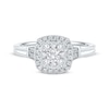 Thumbnail Image 3 of Round-Cut Diamond Halo Engagement Ring 3/4 ct tw 14K White Gold