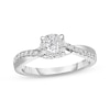 Thumbnail Image 1 of Round-Cut Diamond Halo Engagement Ring 1/2 ct tw 10K White Gold