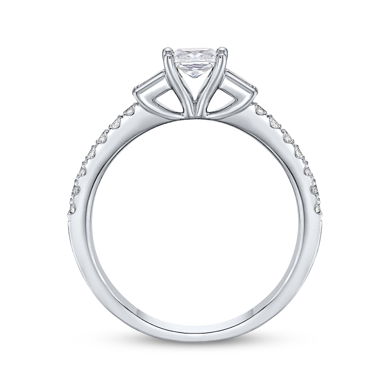 Main Image 3 of Memories Moments Magic Princess-Cut Diamond Engagement Ring 3/4 ct tw 14K White Gold