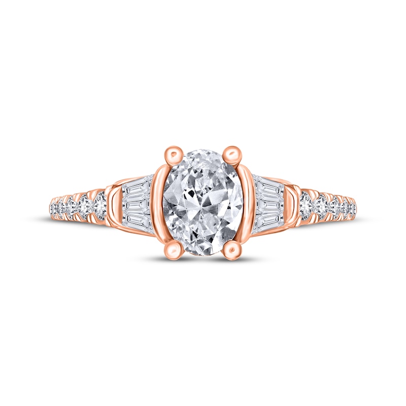 Main Image 3 of Oval-Cut Diamond Engagement Ring 7/8 ct tw 14K Rose Gold