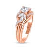 Thumbnail Image 2 of Round-Cut Diamond Leaves Engagement Ring 1 ct tw 14K Rose Gold