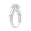 Thumbnail Image 2 of Princess-Cut Diamond Cushion Halo Engagement Ring 1-1/6 ct tw 14K White Gold