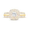 Thumbnail Image 2 of Princess-Cut Diamond Cushion Halo Engagement Ring 1-1/6 ct tw 14K Yellow Gold
