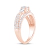 Thumbnail Image 2 of Memories Moments Magic Round-Cut & Pear-Shaped Diamond Three-Stone Engagement Ring 1-1/2 ct tw 14K Rose Gold