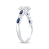 Thumbnail Image 1 of Emerald-Cut Diamond & Blue Sapphire Engagement Ring 5/8 ct tw 14K White Gold