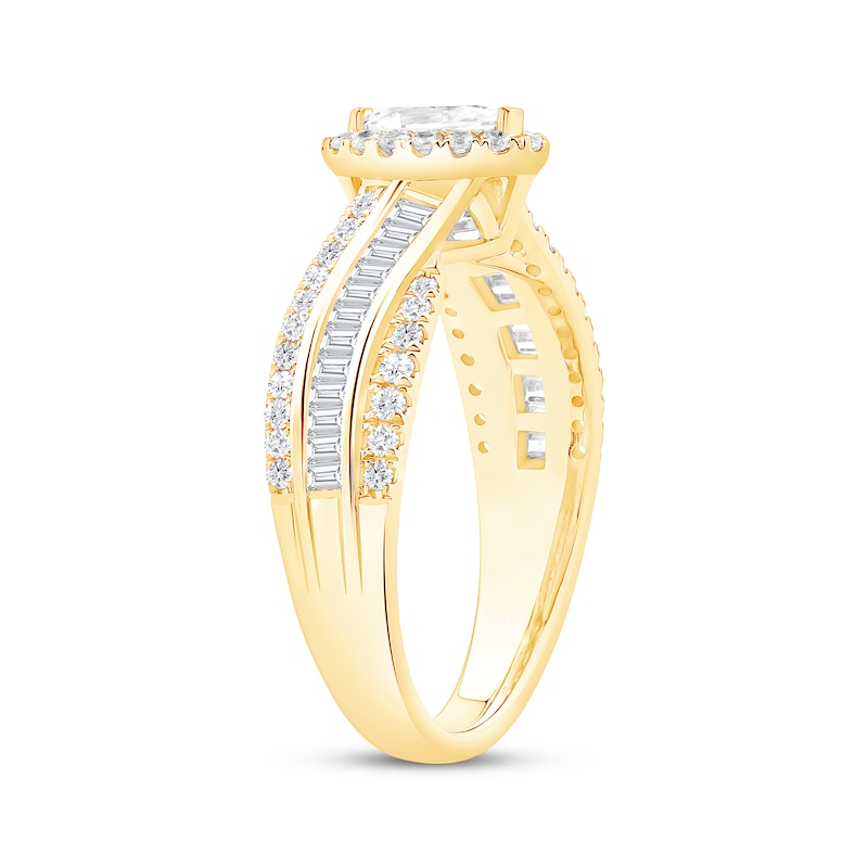 Main Image 2 of Marquise-Cut Diamond Engagement Ring 7/8 ct tw 10K Yellow Gold