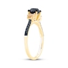 Thumbnail Image 2 of Round-Cut Black & White Diamond Engagement Ring 1-1/4 ct tw 10K Yellow Gold