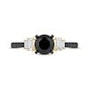 Thumbnail Image 3 of Round-Cut Black & White Diamond Engagement Ring 1-1/4 ct tw 10K Yellow Gold