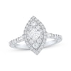 Thumbnail Image 1 of Princess-Cut Marquise Halo Engagement Ring 3/4 ct tw 14K White Gold