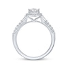 Thumbnail Image 3 of Princess-Cut Marquise Halo Engagement Ring 3/4 ct tw 14K White Gold