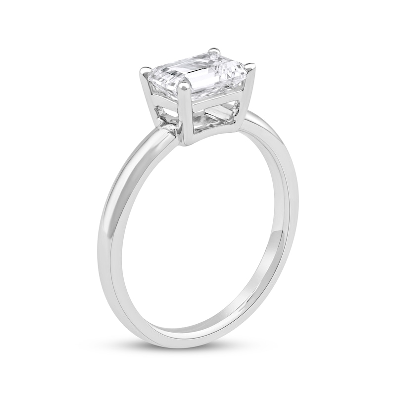 Main Image 2 of Lab-Grown Diamonds by KAY Emerald-Cut Solitaire Engagement Ring 1-1/2 ct tw 14K White Gold (F/SI2)