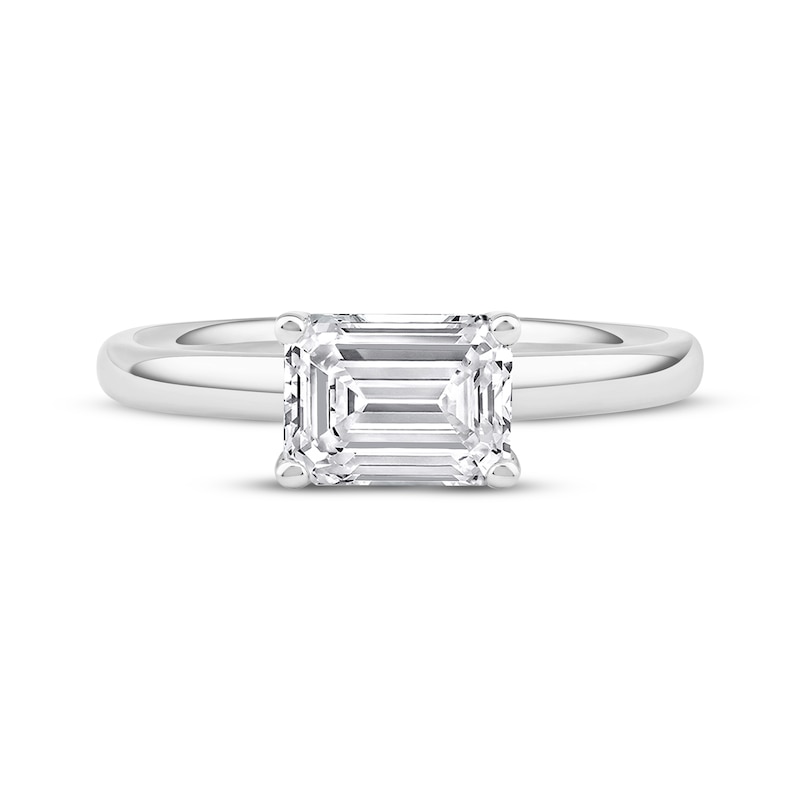 Main Image 3 of Lab-Grown Diamonds by KAY Emerald-Cut Solitaire Engagement Ring 1-1/2 ct tw 14K White Gold (F/SI2)