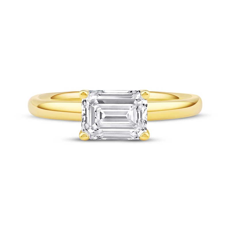 Main Image 3 of Now + Forever Lab-Grown Diamonds Emerald-Cut Solitaire Engagement Ring 1-1/2 ct tw 14K Yellow Gold (F/SI2)