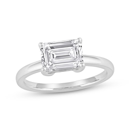 Now + Forever Lab-Grown Diamonds Emerald-Cut Solitaire Engagement Ring 2 ct tw 14K White Gold (F/SI2)