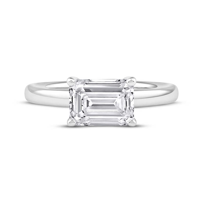 Lab-Created Diamonds by KAY Emerald-Cut Solitaire Engagement Ring 2 ct tw 14K White Gold (F/SI2)