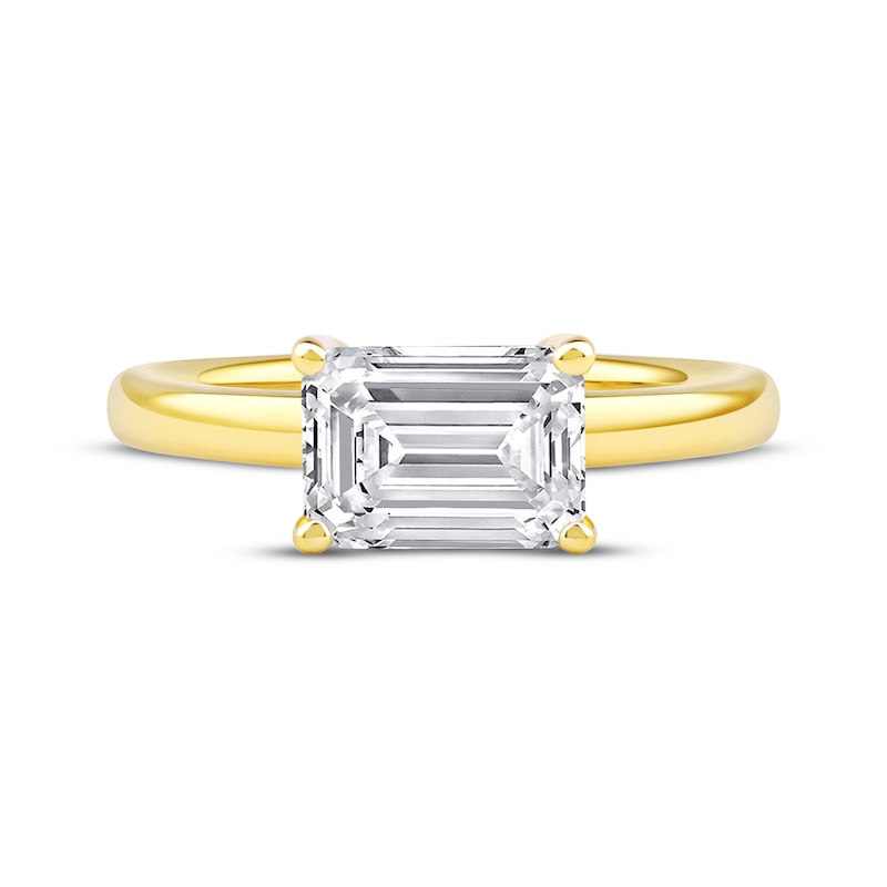 Main Image 3 of Now + Forever Lab-Grown Diamonds Emerald-Cut Solitaire Engagement Ring 2 ct tw 14K Yellow Gold (F/SI2)