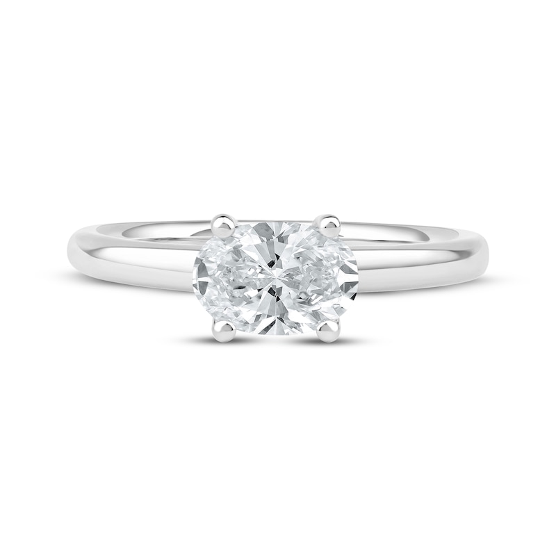 Lab-Grown Diamonds by KAY Oval-Cut Solitaire Engagement Ring 1 ct tw 14K White Gold (F/SI2)