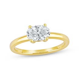 Lab-Grown Diamonds by KAY Oval-Cut Solitaire Engagement Ring 1 ct tw 14K Yellow Gold (F/SI2)