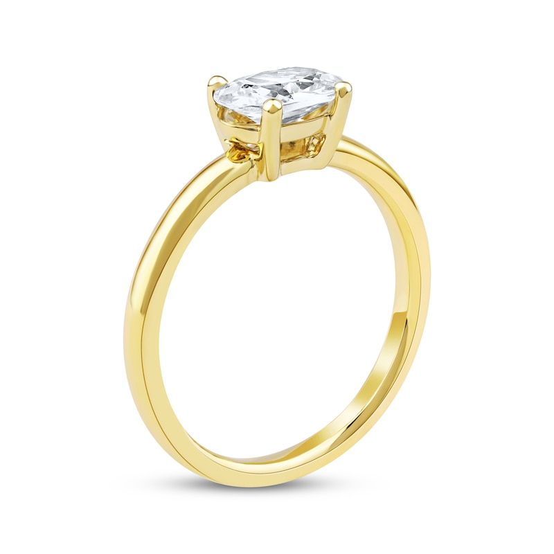 Lab-Created Diamonds by KAY Oval-Cut Solitaire Engagement Ring 1 ct tw ...