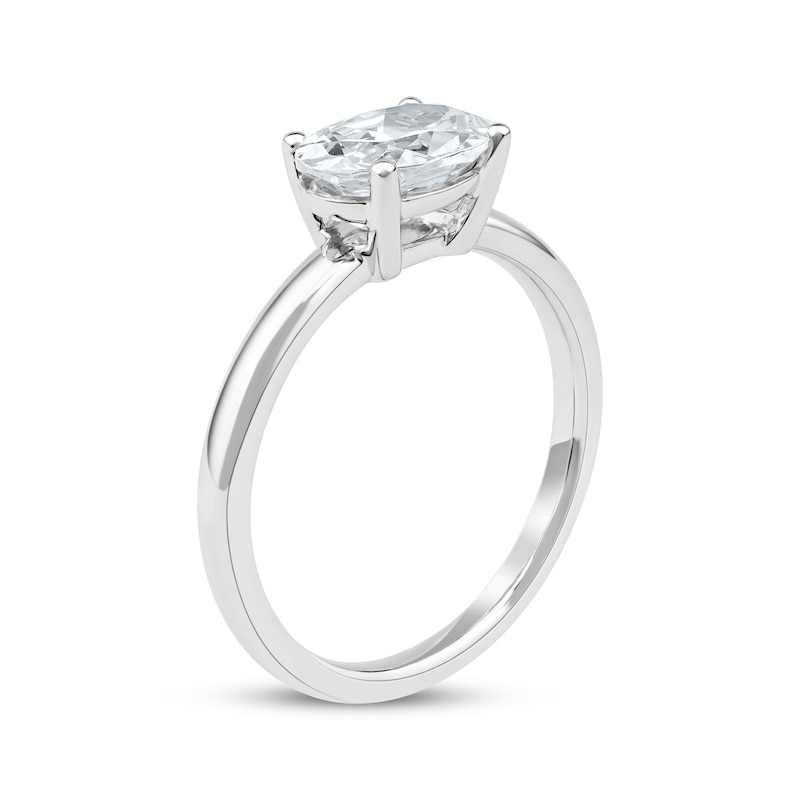 Main Image 2 of Lab-Grown Diamonds by KAY Oval-Cut Solitaire Engagement Ring 1-1/2 ct tw 14K White Gold (F/SI2)