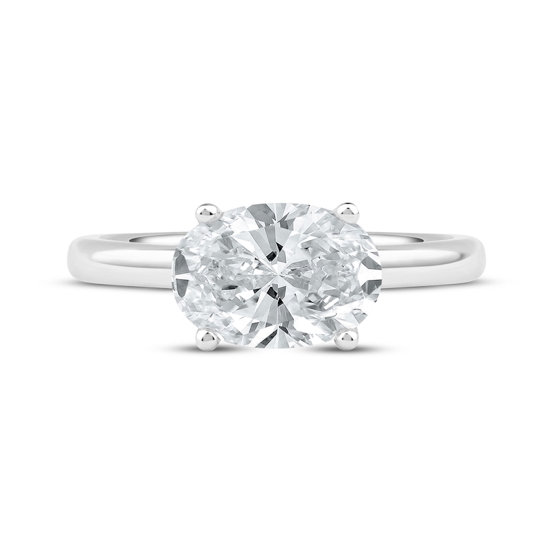 Main Image 3 of Lab-Grown Diamonds by KAY Oval-Cut Solitaire Engagement Ring 2 ct tw 14K White Gold (F/SI2)