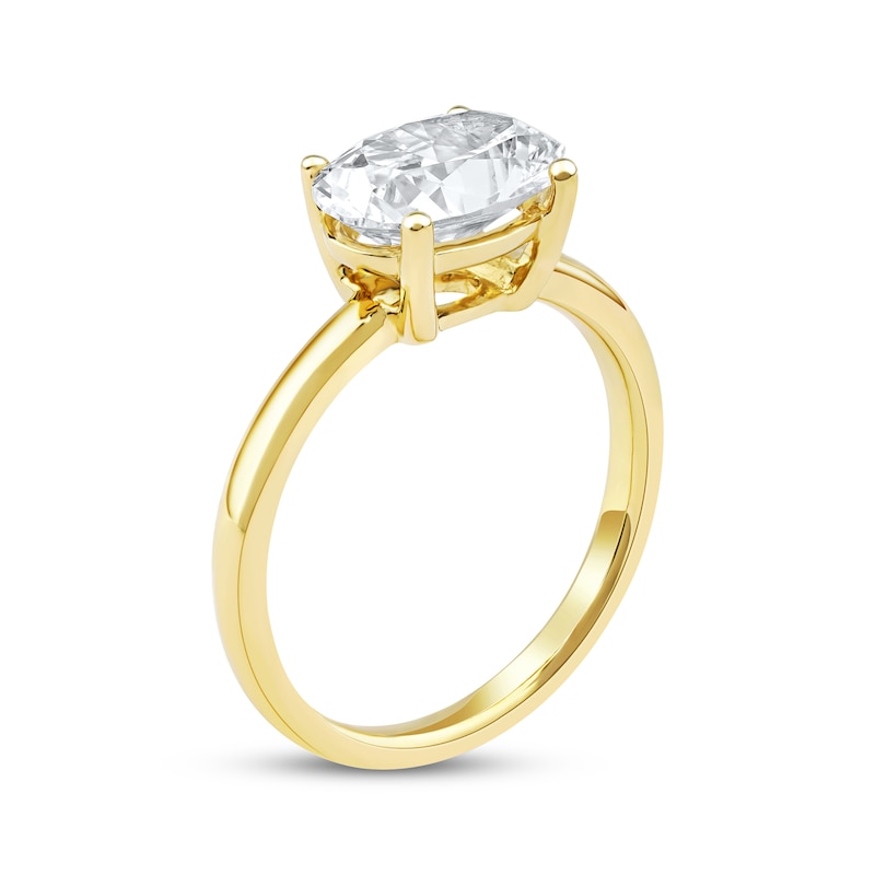 Lab-Grown Diamonds by KAY Oval-Cut Solitaire Engagement Ring 2 ct tw 14K Yellow Gold (F/SI2)