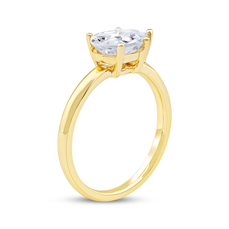 Main Image 2 of Lab-Grown Diamonds by KAY Pear-Shaped Solitaire Engagement Ring 1-1/2 ct tw 14K Yellow Gold (F/SI2)