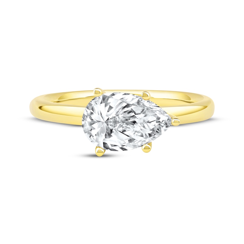 Main Image 3 of Lab-Grown Diamonds by KAY Pear-Shaped Solitaire Engagement Ring 1-1/2 ct tw 14K Yellow Gold (F/SI2)