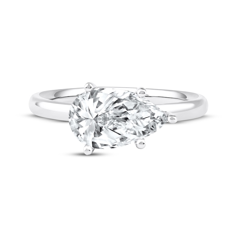 Main Image 3 of Lab-Grown Diamonds by KAY Pear-Shaped Solitaire Engagement Ring 2 ct tw 14K White Gold (F/SI2)